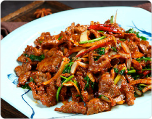 Жареная баранина с луком и зирой